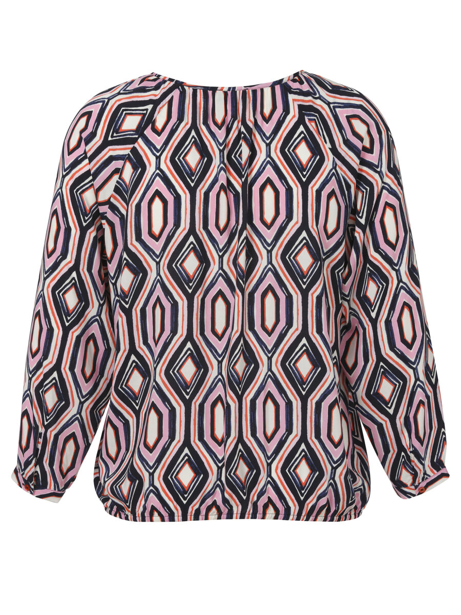 Via Appia Due Damen Bluse Rundhals 1/1 Arm Druck